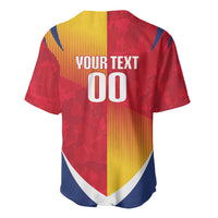 Custom Romania Rugby 2026 Baseball Jersey Stejarii Oak Leaf Symbol