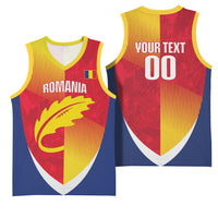 Custom Romania Rugby 2026 Basketball Jersey Stejarii Oak Leaf Symbol