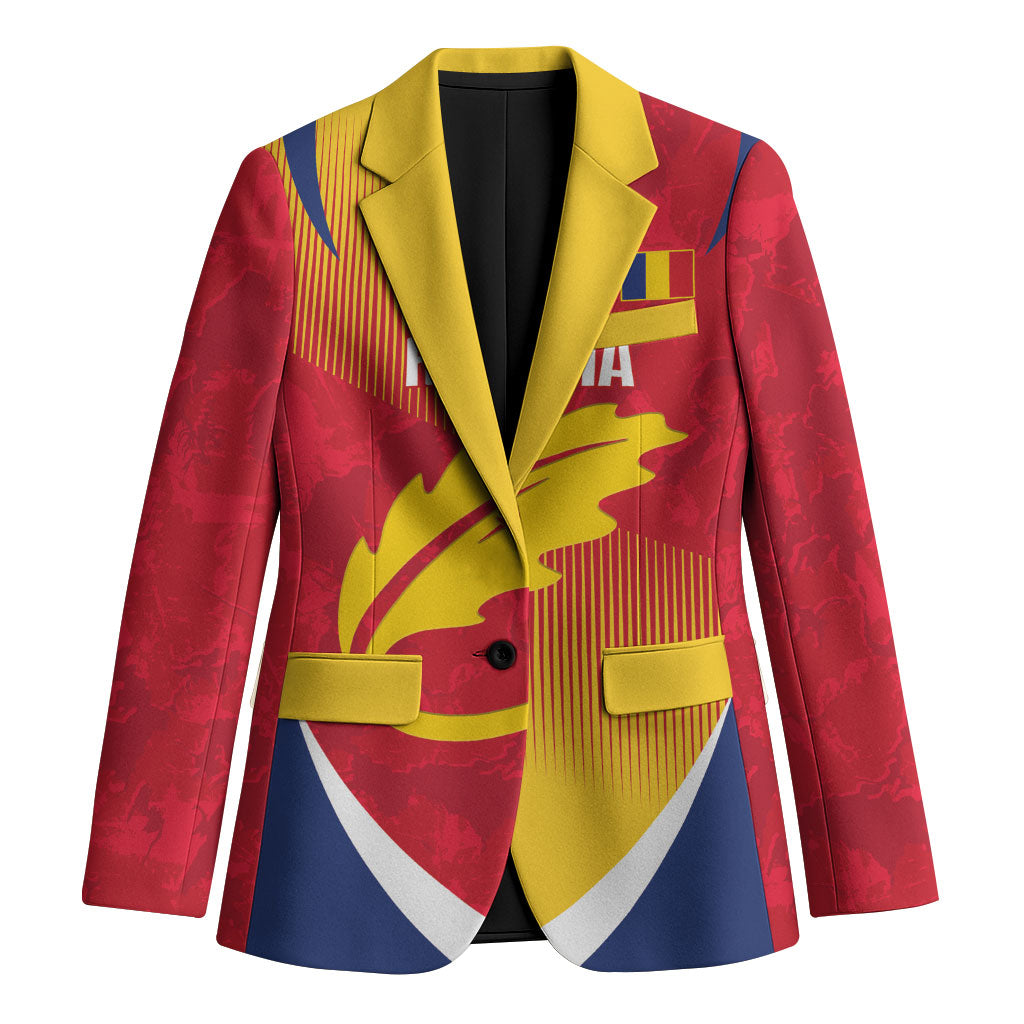 Custom Romania Rugby 2026 Blazer Stejarii Oak Leaf Symbol