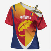 Custom Romania Rugby 2026 Cross Shoulder Shirt Stejarii Oak Leaf Symbol