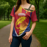Custom Romania Rugby 2026 Cross Shoulder Shirt Stejarii Oak Leaf Symbol