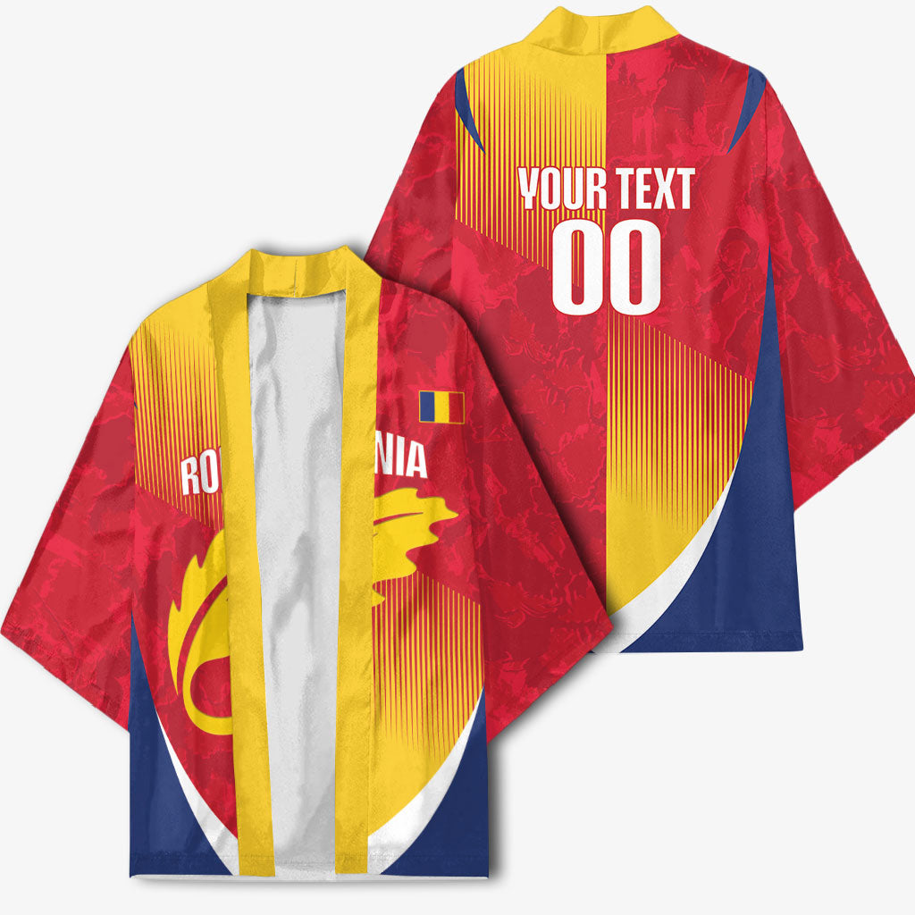 Custom Romania Rugby 2026 Kimono Stejarii Oak Leaf Symbol