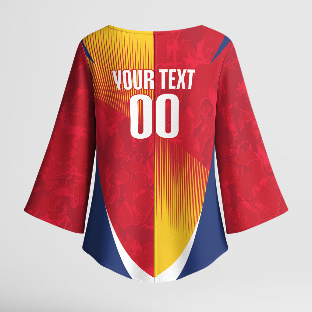 Custom Romania Rugby 2026 Kimono Sleeve Blouse Stejarii Oak Leaf Symbol