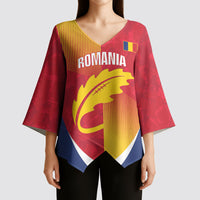 Custom Romania Rugby 2026 Kimono Sleeve Blouse Stejarii Oak Leaf Symbol