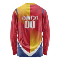 Custom Romania Rugby 2026 Long Sleeve Shirt Stejarii Oak Leaf Symbol