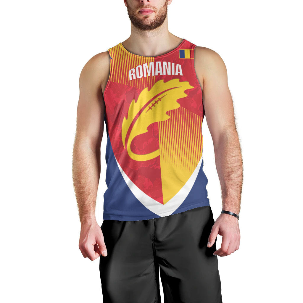Custom Romania Rugby 2026 Men Tank Top Stejarii Oak Leaf Symbol