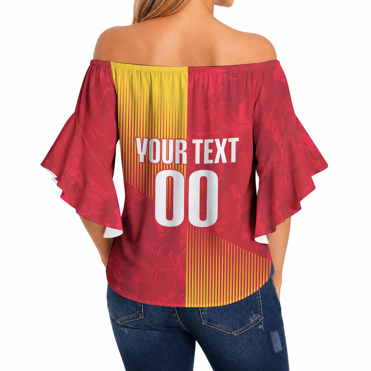 Custom Romania Rugby 2026 Off Shoulder Wrap Waist Top Stejarii Oak Leaf Symbol