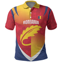 Custom Romania Rugby 2026 Polo Shirt Stejarii Oak Leaf Symbol