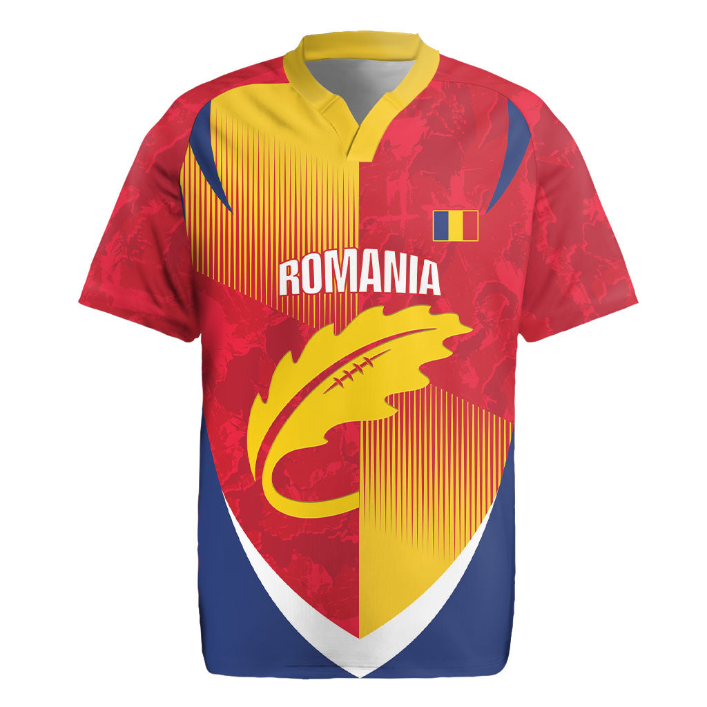 Custom Romania Rugby 2026 Rugby Jersey Stejarii Oak Leaf Symbol