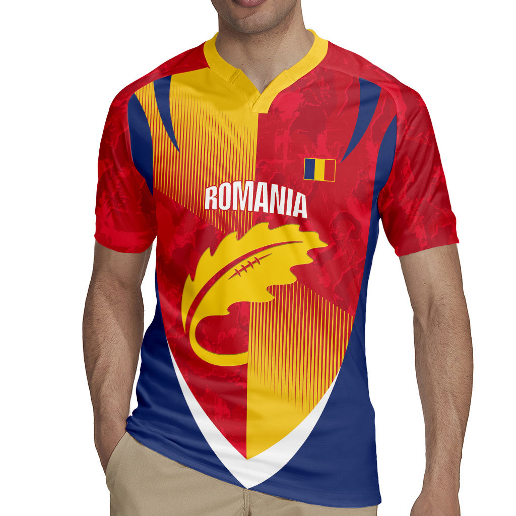 Custom Romania Rugby 2026 Rugby Jersey Stejarii Oak Leaf Symbol