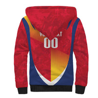 Custom Romania Rugby 2026 Sherpa Hoodie Stejarii Oak Leaf Symbol