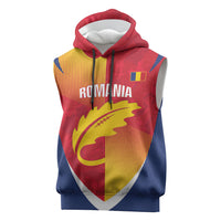 Custom Romania Rugby 2026 Sleeveless Hoodie Stejarii Oak Leaf Symbol
