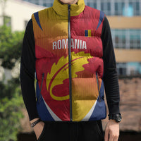 Custom Romania Rugby 2026 Sleeveless Puffer Jacket Stejarii Oak Leaf Symbol