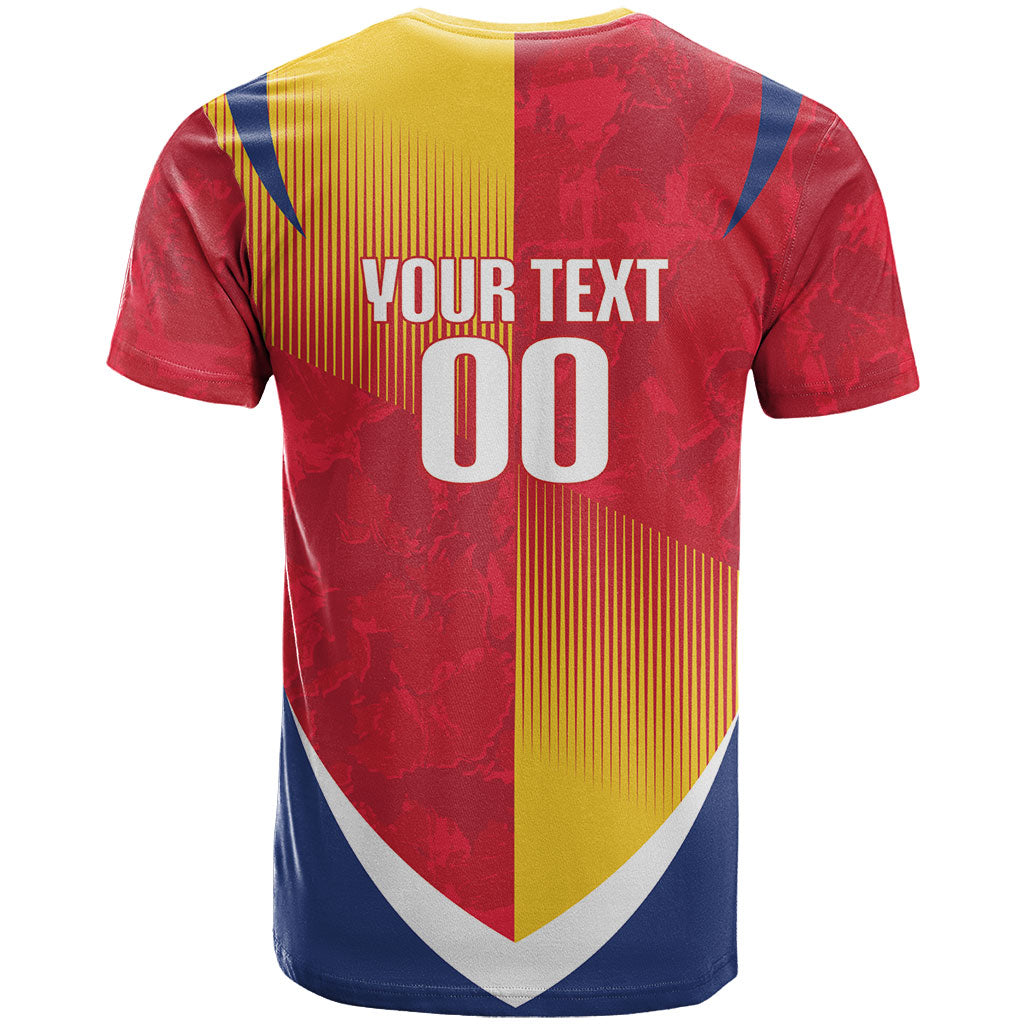 Custom Romania Rugby 2026 T Shirt Stejarii Oak Leaf Symbol