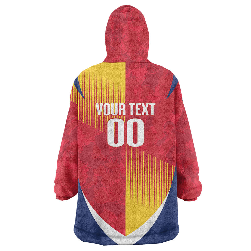 Custom Romania Rugby 2026 Wearable Blanket Hoodie Stejarii Oak Leaf Symbol