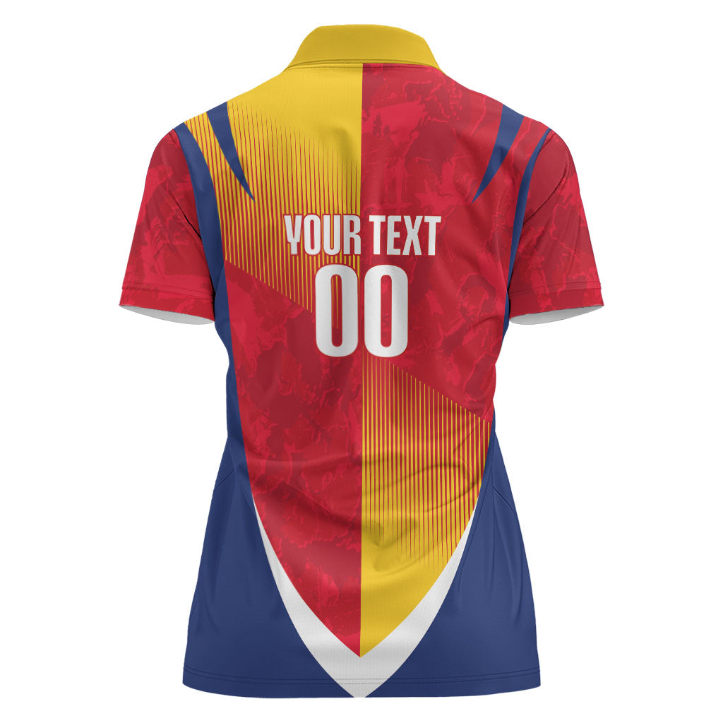 Custom Romania Rugby 2026 Women Polo Shirt Stejarii Oak Leaf Symbol