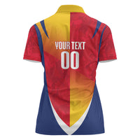 Custom Romania Rugby 2026 Women Polo Shirt Stejarii Oak Leaf Symbol