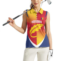 Custom Romania Rugby 2026 Women Sleeveless Polo Shirt Stejarii Oak Leaf Symbol