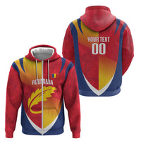Custom Romania Rugby 2026 Zip Hoodie Stejarii Oak Leaf Symbol