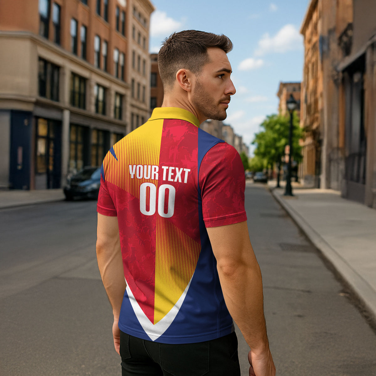 Custom Romania Rugby 2026 Zipper Polo Shirt Stejarii Oak Leaf Symbol