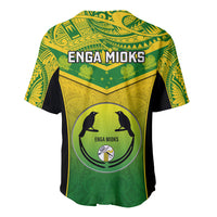 Papua New Guinea Rugby Baseball Jersey Enga Mioks PNG Polynesian Pattern - Wonder Print Shop
