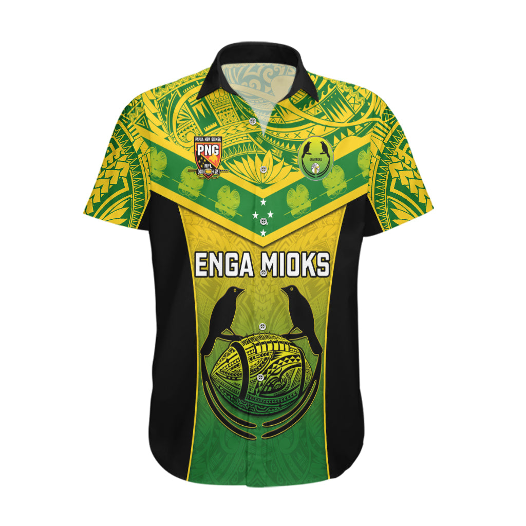 Papua New Guinea Rugby Hawaiian Shirt Enga Mioks PNG Polynesian Pattern - Wonder Print Shop