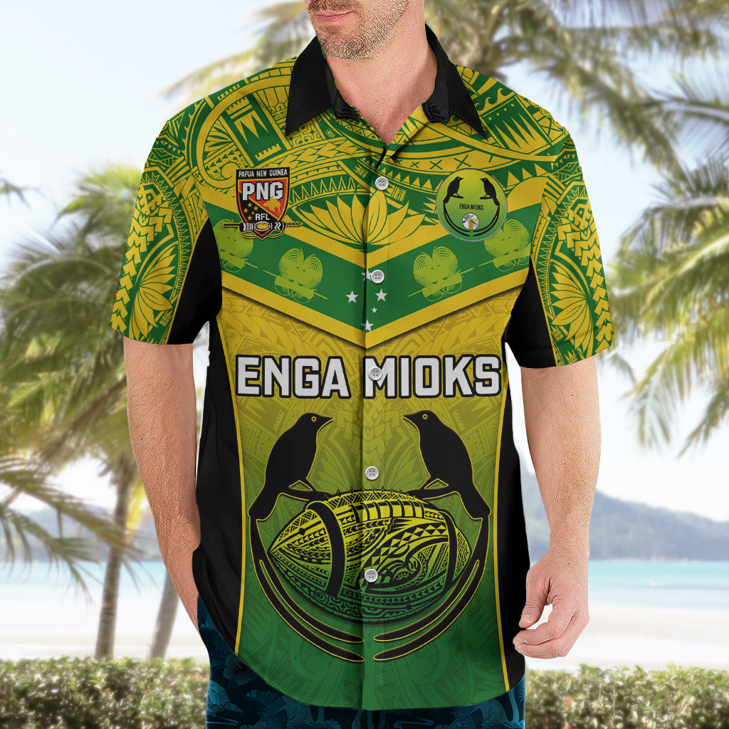 Papua New Guinea Rugby Hawaiian Shirt Enga Mioks PNG Polynesian Pattern - Wonder Print Shop