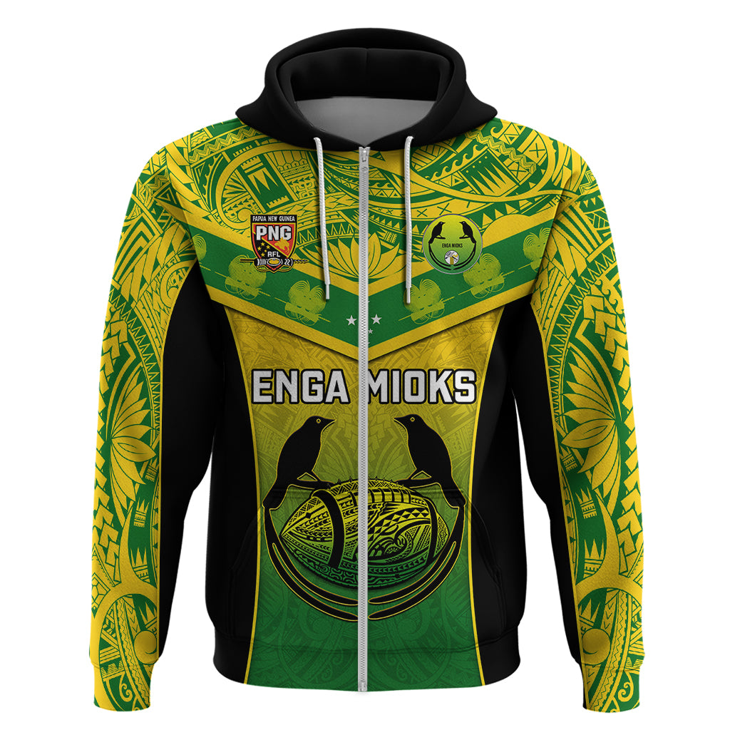 Papua New Guinea Rugby Hoodie Enga Mioks PNG Polynesian Pattern - Wonder Print Shop