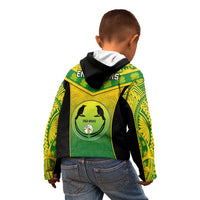 Papua New Guinea Rugby Kid Hoodie Enga Mioks PNG Polynesian Pattern - Wonder Print Shop
