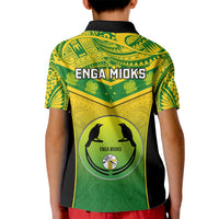 Papua New Guinea Rugby Kid Polo Shirt Enga Mioks PNG Polynesian Pattern - Wonder Print Shop