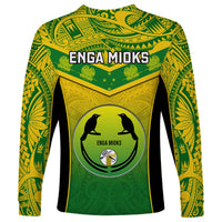 Papua New Guinea Rugby Long Sleeve Shirt Enga Mioks PNG Polynesian Pattern - Wonder Print Shop