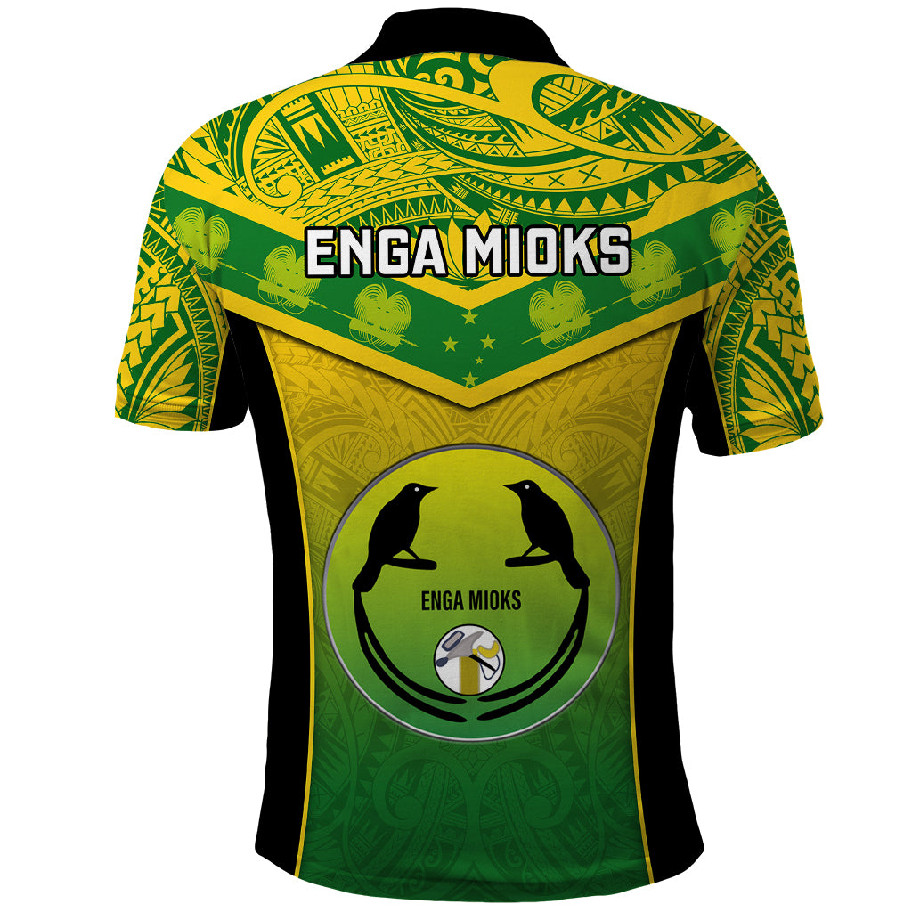 Papua New Guinea Rugby Polo Shirt Enga Mioks PNG Polynesian Pattern - Wonder Print Shop