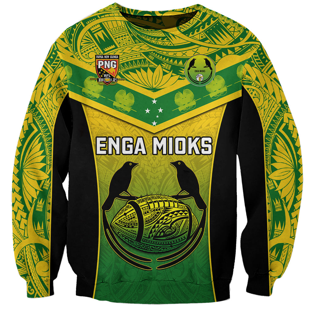 Papua New Guinea Rugby Sweatshirt Enga Mioks PNG Polynesian Pattern - Wonder Print Shop