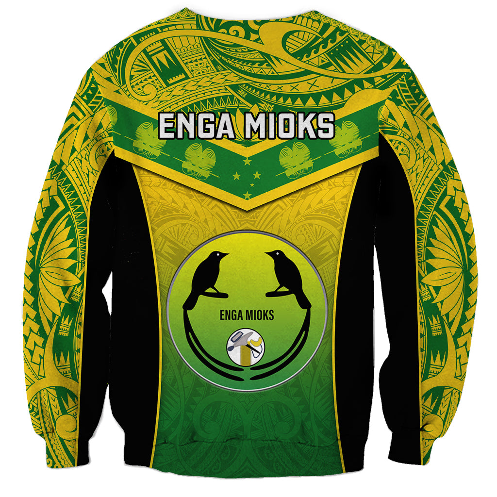 Papua New Guinea Rugby Sweatshirt Enga Mioks PNG Polynesian Pattern - Wonder Print Shop