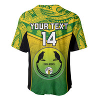 Custom Papua New Guinea Rugby Baseball Jersey Enga Mioks PNG Polynesian Pattern - Wonder Print Shop