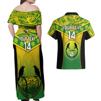 Custom Papua New Guinea Rugby Couples Matching Off Shoulder Maxi Dress and Hawaiian Shirt Enga Mioks PNG Polynesian Pattern - Wonder Print Shop