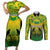 Custom Papua New Guinea Rugby Couples Matching Short Sleeve Bodycon Dress and Long Sleeve Button Shirts Enga Mioks PNG Polynesian Pattern - Wonder Print Shop