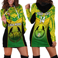 Custom Papua New Guinea Rugby Hoodie Dress Enga Mioks PNG Polynesian Pattern - Wonder Print Shop