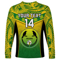 Custom Papua New Guinea Rugby Long Sleeve Shirt Enga Mioks PNG Polynesian Pattern - Wonder Print Shop
