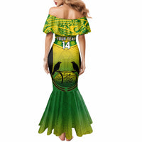Custom Papua New Guinea Rugby Mermaid Dress Enga Mioks PNG Polynesian Pattern - Wonder Print Shop