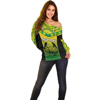 Custom Papua New Guinea Rugby Off Shoulder Sweater Enga Mioks PNG Polynesian Pattern - Wonder Print Shop
