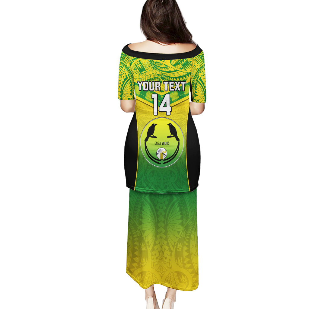 Custom Papua New Guinea Rugby Puletasi Enga Mioks PNG Polynesian Pattern - Wonder Print Shop