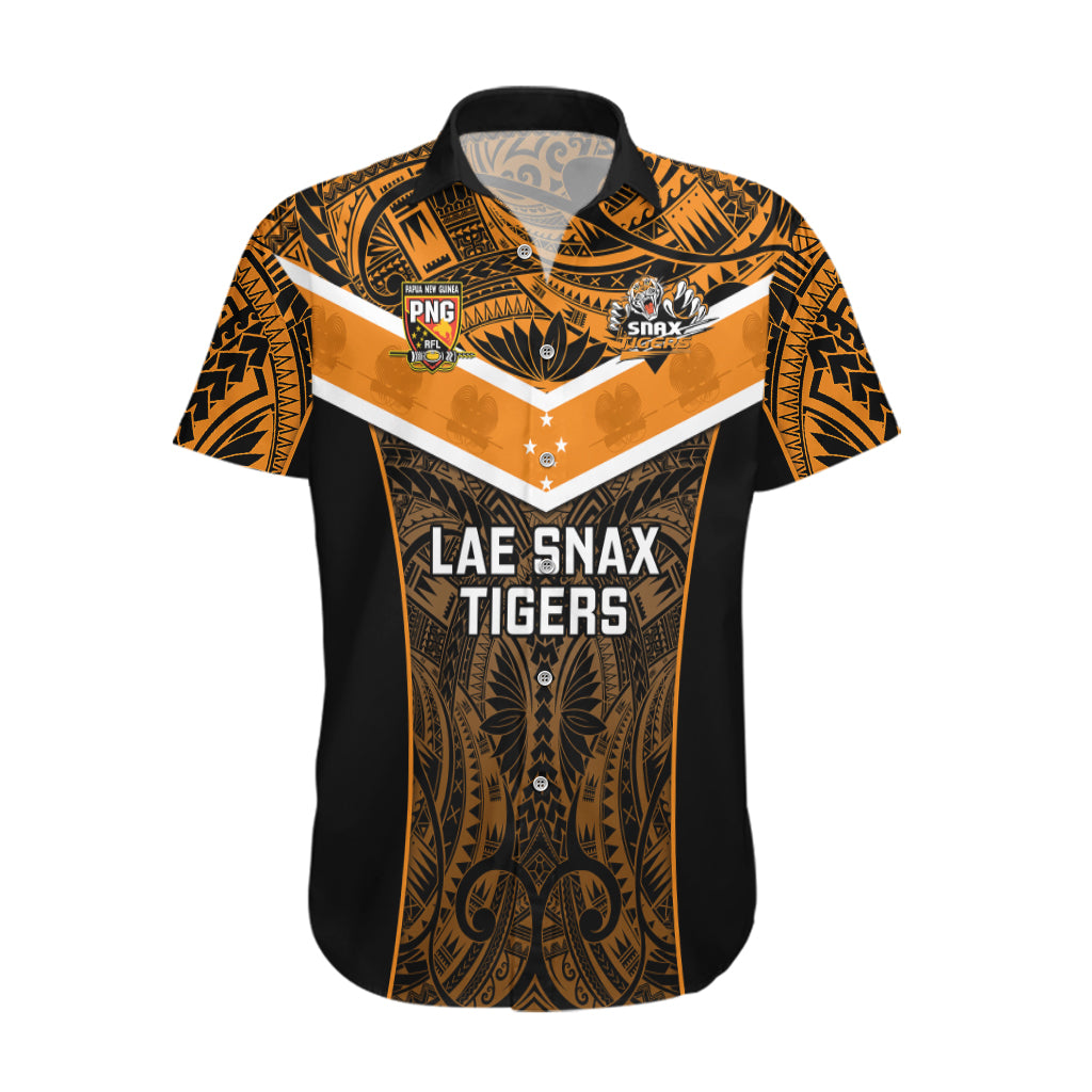 Papua New Guinea Rugby Hawaiian Shirt Lae Snax Tigers PNG Polynesian Pattern - Wonder Print Shop