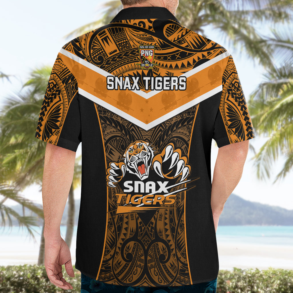 Papua New Guinea Rugby Hawaiian Shirt Lae Snax Tigers PNG Polynesian Pattern - Wonder Print Shop