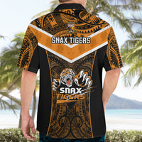 Papua New Guinea Rugby Hawaiian Shirt Lae Snax Tigers PNG Polynesian Pattern - Wonder Print Shop
