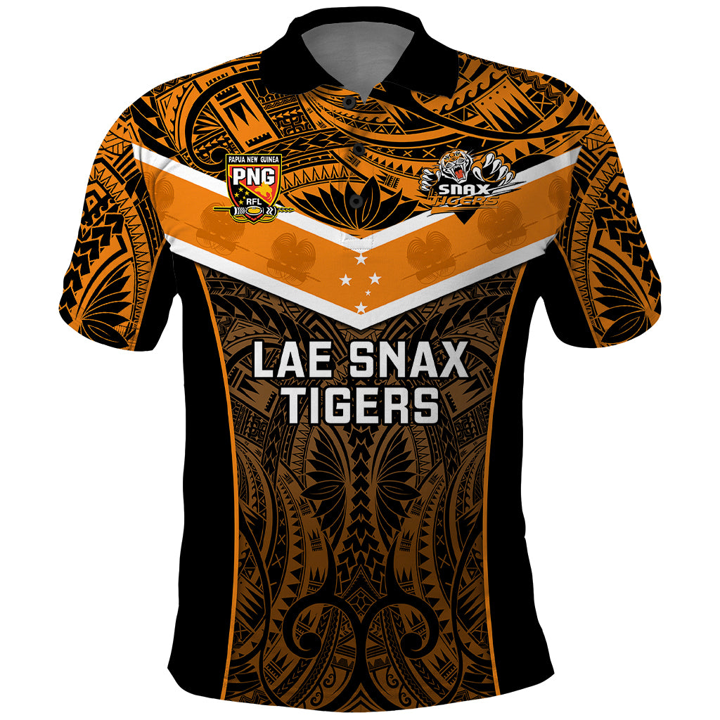 Papua New Guinea Rugby Polo Shirt Lae Snax Tigers PNG Polynesian Pattern - Wonder Print Shop