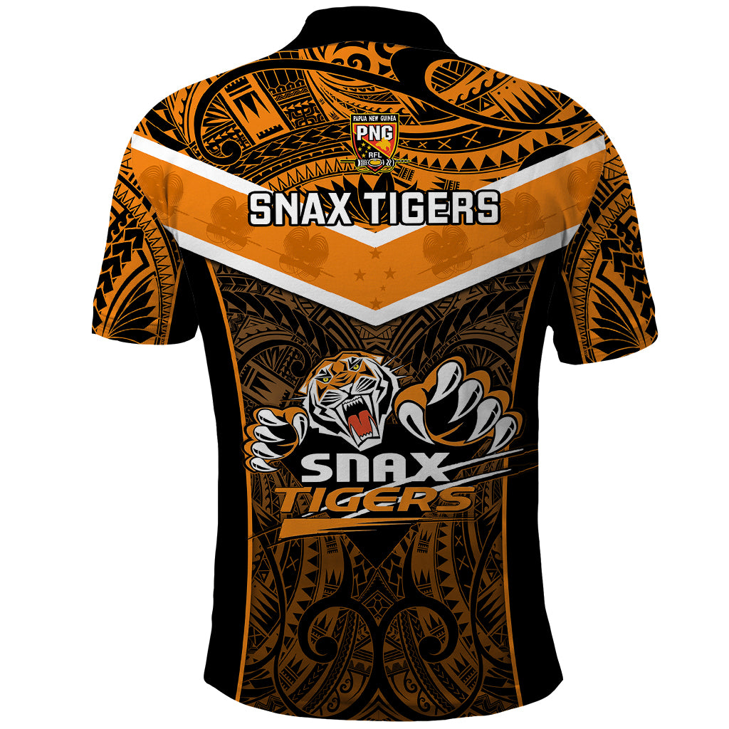 Papua New Guinea Rugby Polo Shirt Lae Snax Tigers PNG Polynesian Pattern - Wonder Print Shop