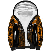 Papua New Guinea Rugby Sherpa Hoodie Lae Snax Tigers PNG Polynesian Pattern - Wonder Print Shop