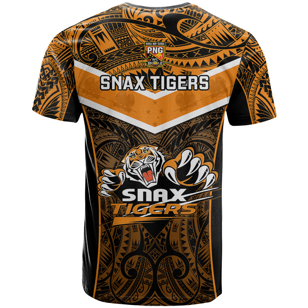 Papua New Guinea Rugby T Shirt Lae Snax Tigers PNG Polynesian Pattern - Wonder Print Shop