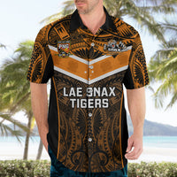 Custom Papua New Guinea Rugby Hawaiian Shirt Lae Snax Tigers PNG Polynesian Pattern - Wonder Print Shop